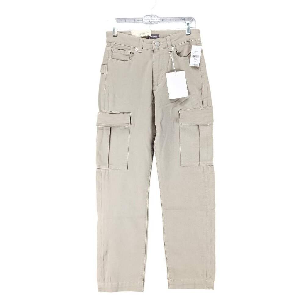 DL1961 Pants Mens 28x30 Noah Tan Twill Stretch Tapered Straight Cargo *NWT*